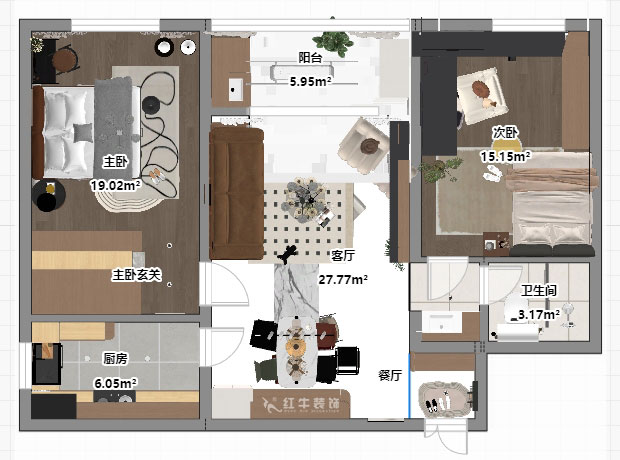 南京100㎡原木风装修,朗诗国际街区中园,布局太巧妙了 南京100㎡原木风装修,朗诗国际街区中园,布局太巧妙了