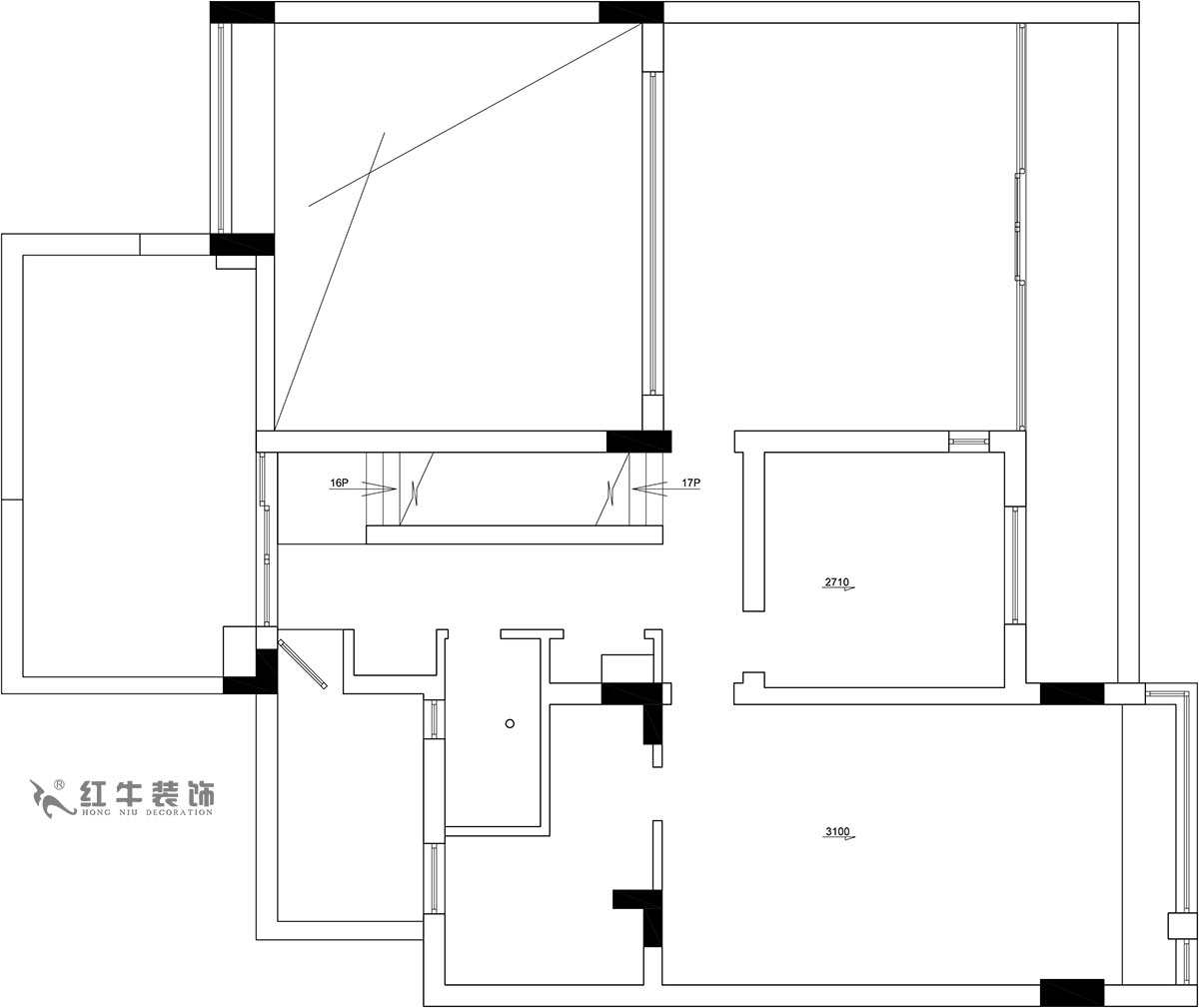 【实景案例】余玮_栖园-200㎡-轻奢风格_4室3厅3卫(新房装修)_全包35万00_03二楼作为休息区和工作区