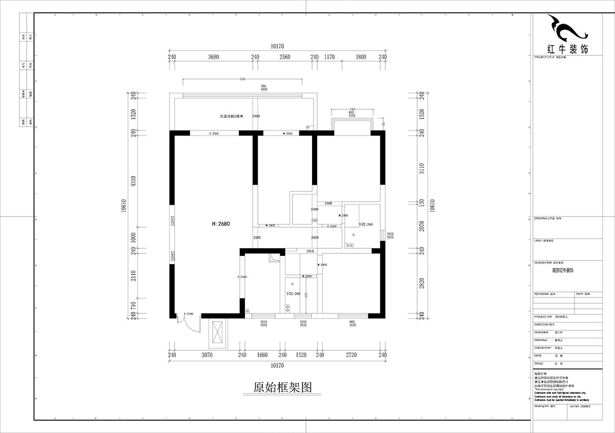 孟宪涛|金浦御龙湾-I区3-1-204-120㎡-简约风格|3室2厅2卫|新房装修|定制家|全包16万|00_01原始框架图