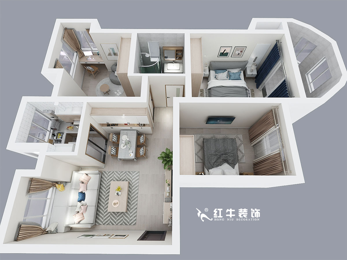 熊皓宇_云端谷山庄6-1-301-90㎡-日式风格_鸟瞰图