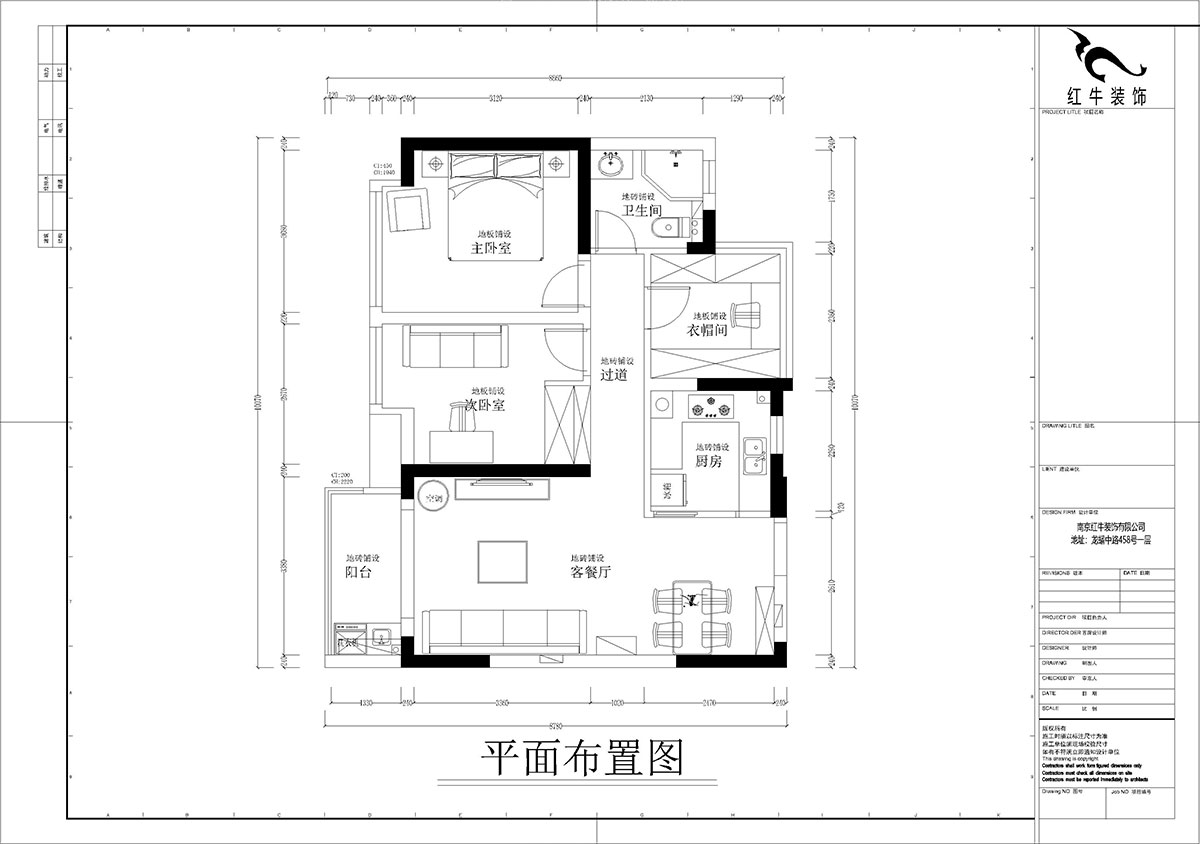 孟宪涛|华润幸福里10-2203-88㎡-简约风格|3室1厅1卫|新房装修|定制家¥118229|全包12万|00_02平面布置图